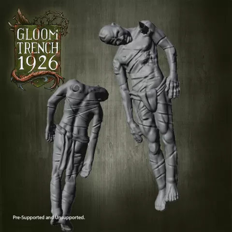 28mm Torture Victim Man on Spike 1 - Gloom Trench 1926 by Fickle Dice Games