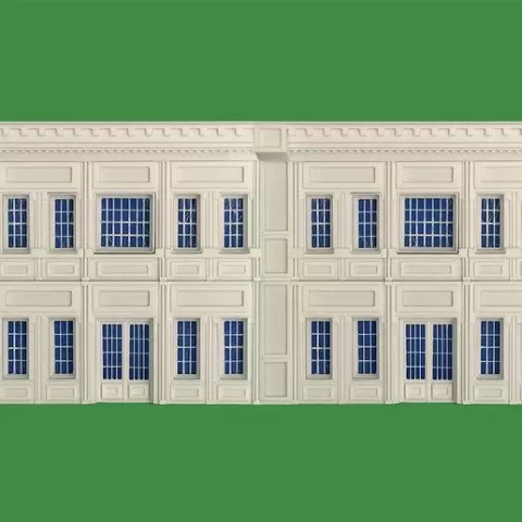 TRAIN STATION BACKGROUND FLAT HO SCALE