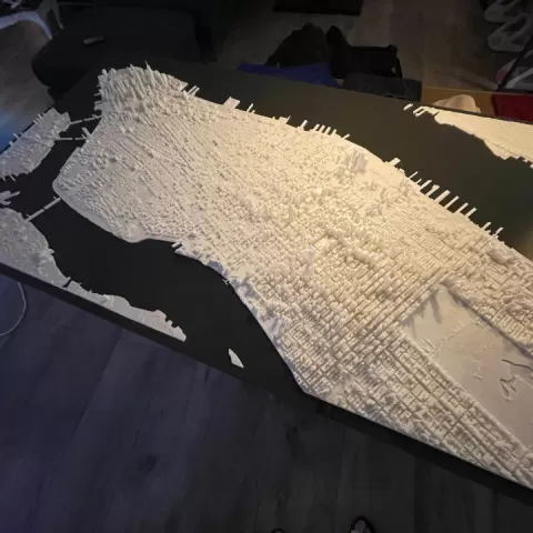 3D Manhattan | Digital Files | 3D STL File | NYC 3D Map | 3D City Art | 3D Printed Landmark | Model of New York City Skyline | 3D Art by 3DCityframes