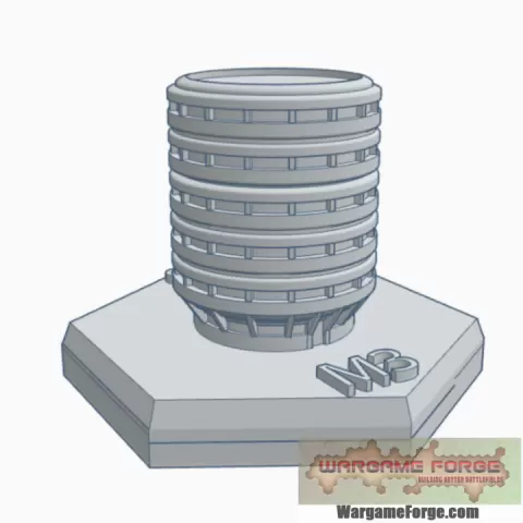 Sci-Fi Building 34 Hex Map Scale HMSSF034 by Wargame Forge