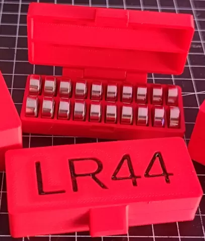 Print-in-Place Case for LR44 Batteries