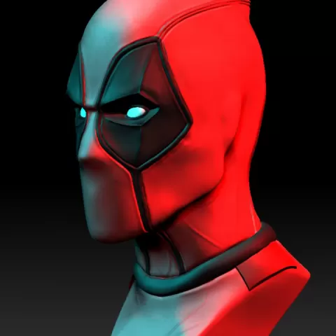 Deapool Head by Witchy