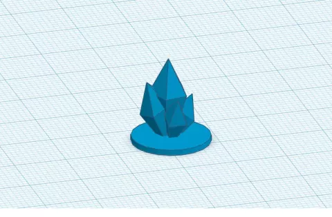Miniatura base de Cristal - Bolacha 3d