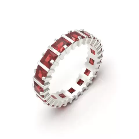 Ring with square stones in a circle
