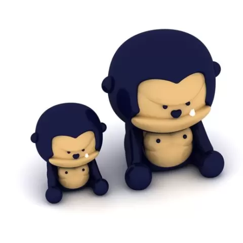cute monkey toy 3d printable model