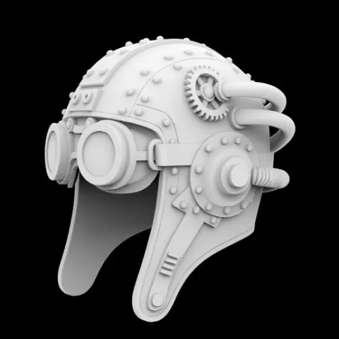 Steampunk Aviator Helmet 3D Print Model