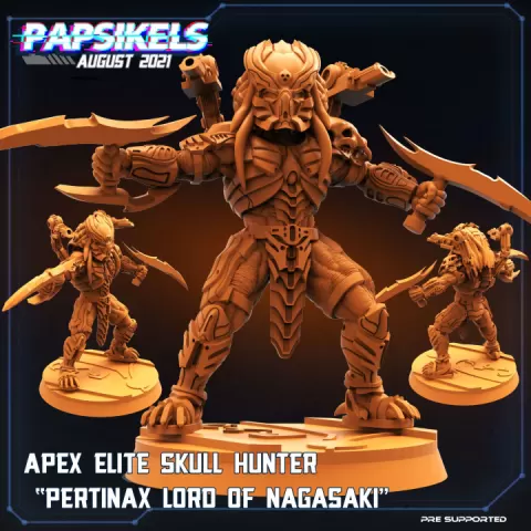 APEX ELITE SKULL HUNTER PERTINAX LORD OF NAGASAKI by PAPSIKELS MINIATURES