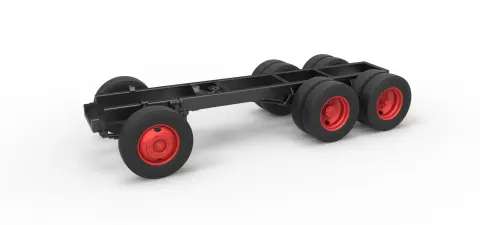 Chassis of Vintage GATR Racing Semi truck Scale 1:25 - 3DTechDesign
