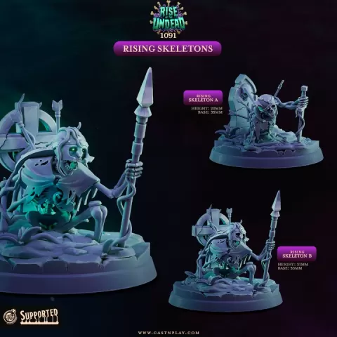 Rising Skeletons (Pre-Supported) | Rise of the Undead | Cast n Play by Cast n Play