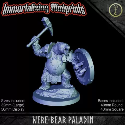Werebear Paladin by Immortalizing Miniprints