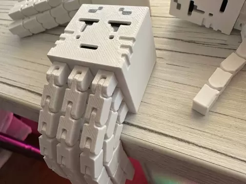 Minecraft Ghast Tentacles Articulated