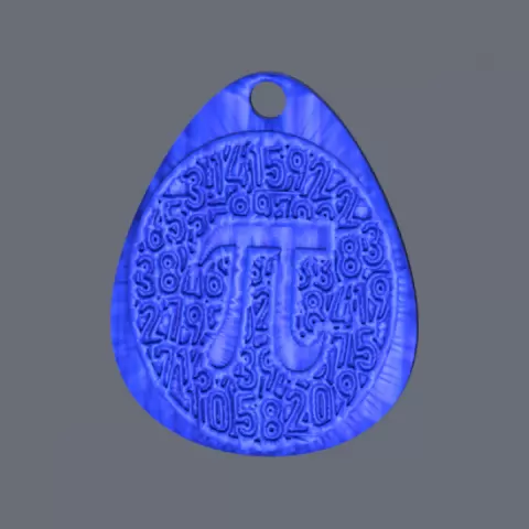 Pi keychain by raimonvibe
