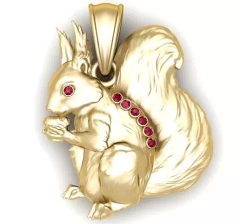 Squirrel Pendant 3D printable Model