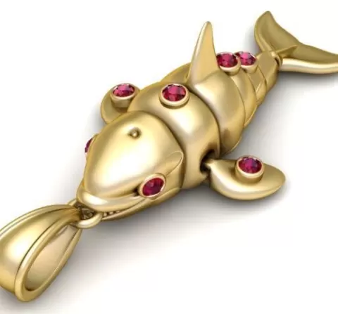 Fish Pendant 3D printable Model