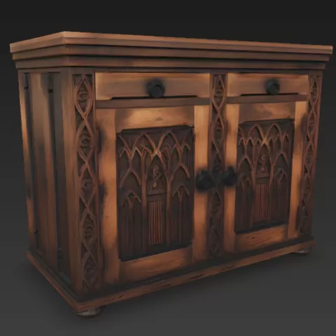 Miniature Model Figure Credenza Doll House Doll House Furniture Furniture