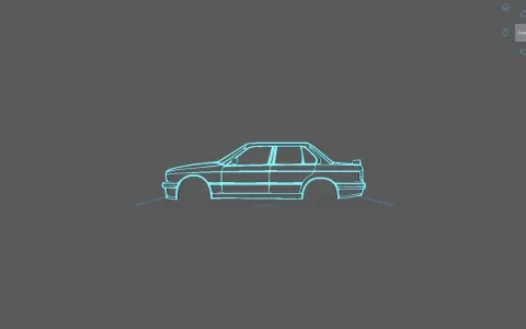 BMW - E30 E Tech II Wall Art