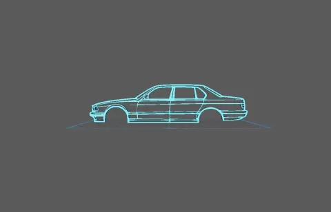 BMW - E32 1987 Wall Art