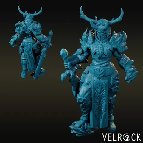 Oath of Preservation Paladin with Sword (Female) (Pre-supported) by Velrock Art Miniatures