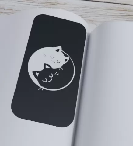 Cats Bookmark Ying Yang Bookmarker