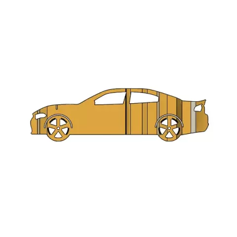 Dodge Hellcat 3D Car Flip Art Desk Display