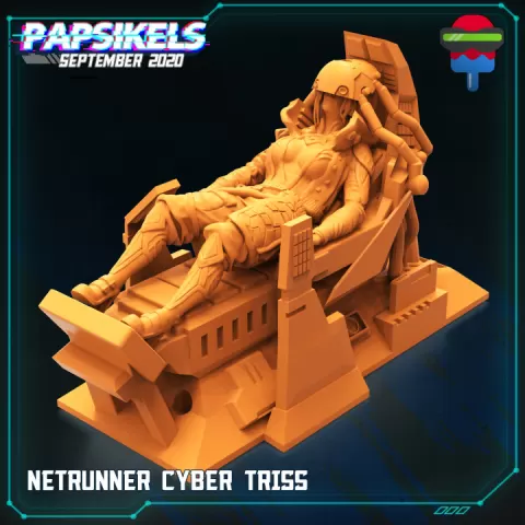 NETRUNNER CYBER TRISS by PAPSIKELS MINIATURES
