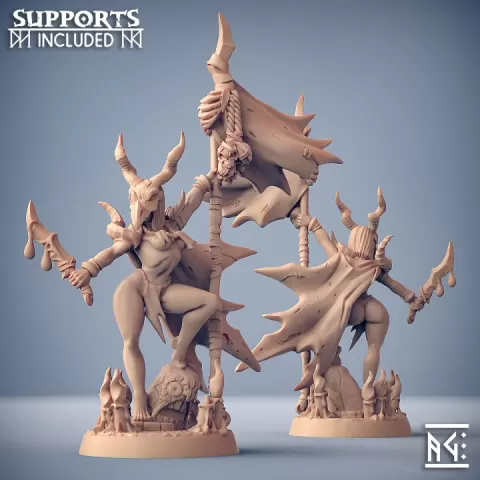 Ishtarra the Plague Queen - Plague-Mine Kobolds Beauty (Fantasy Pinup) by Artisan Guild