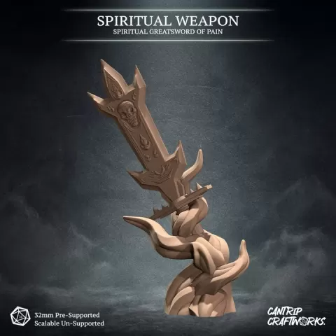 Spiritual Greatsword of Pain, Spirit Weapon by Cantrip Craftworks