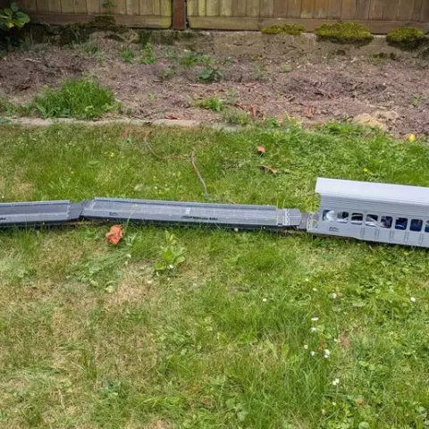 RhB Vereina Skl-tv car train, 3-piece, suitable for LGB / G gauge