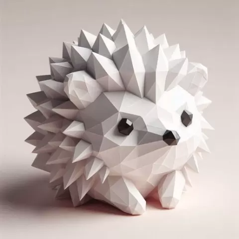 Low Poly Cute Hedgehog