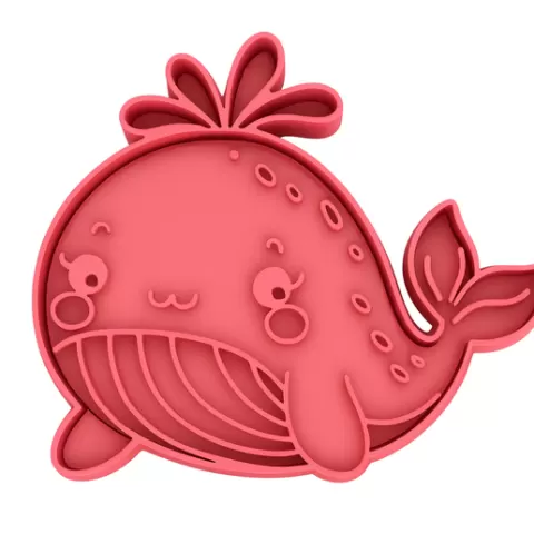 Cute little whale cookie cutte