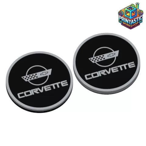 CORVETTE CUP HOLDER INSERT – 70MM 3D PRINTED LOGO CAP - Printastic Workshop
