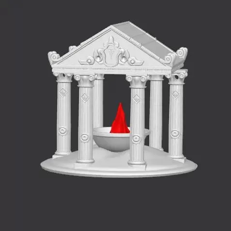Greek temple bird feeder - Generation3D