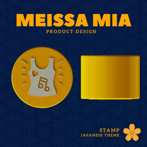 Japanese Girls Group Fashion – Crop Top Stamp | Digital 3D Print File for DIY Crafts & Journals