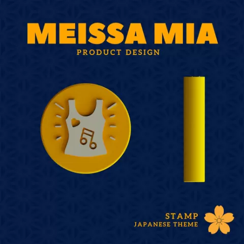 Japanese Girls Group Fashion – Crop Top Stamp | Digital 3D Print File for DIY Crafts & Journals