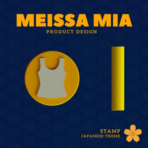 Japanese Girls Group Fashion – Crop Top Stamp | Digital 3D Print File for DIY Crafts & Journals
