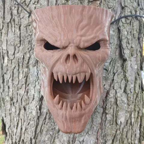 Spooky Tree Face - 3DTimeWarp