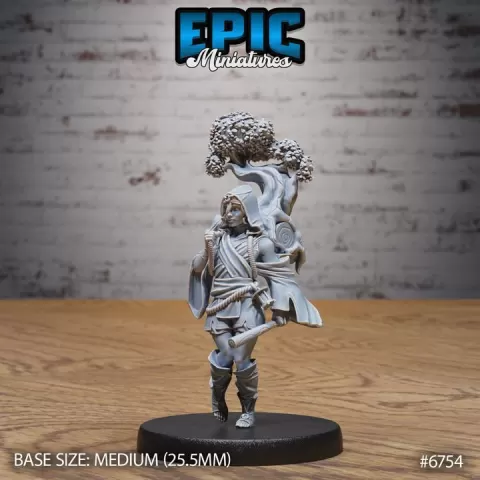Amazoness Druid / Female Forest Barbarian / Primal Power Woman / Huntress Warrior / Jungle Wildling Encounter by Epic-Miniatures