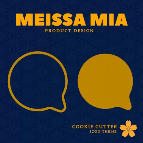 Conversation Bubble Cookie Cutter – Digital 3D Print File for Fun & Creative Baking