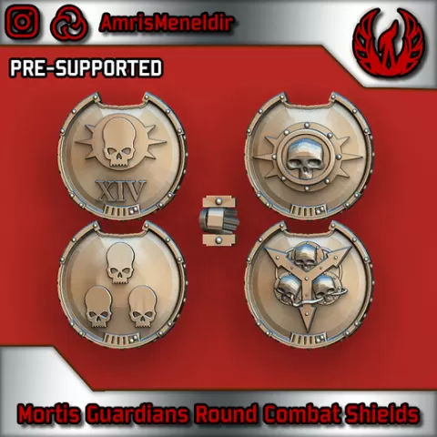 Mortis Guardians Round Combat Shields
