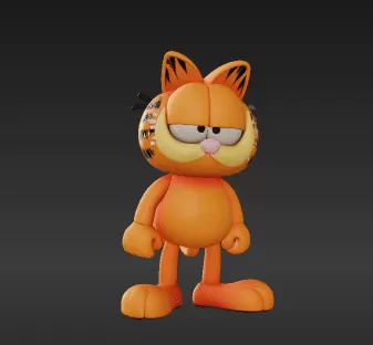 Lazy Orange Cat – 3D Printable Poseable Figurine