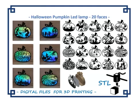 Halloween Pumpkin Led lamp - 20 interchangeable faces