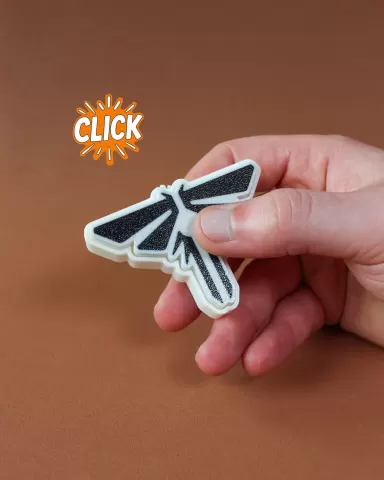 Logo Fireflies Fidget Clicker Keychain