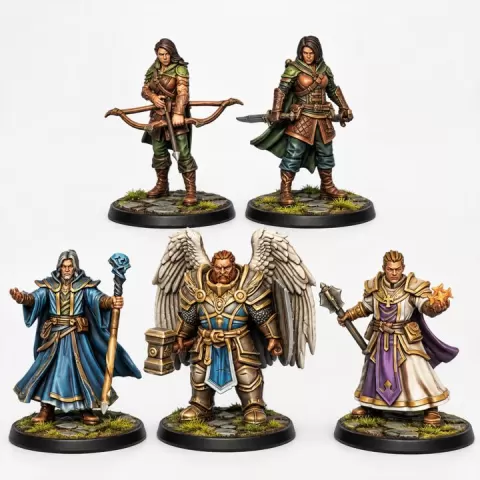 Holy Covenant Adventurer Party 3D Printable Set - 5 Classic Classes Fantasy Heroes Heroic Scale Miniatures STL by Ronald