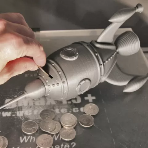gCreate Rocket Ship Money Bank by gCreate