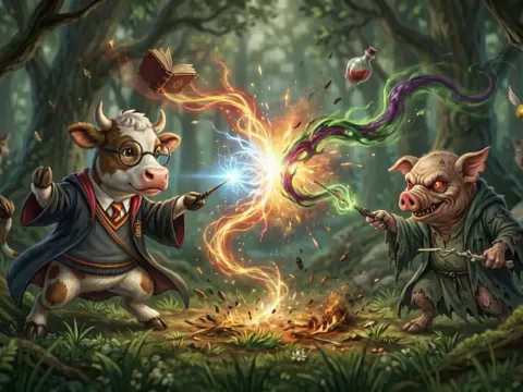 Cowy Potter vs Piggymort