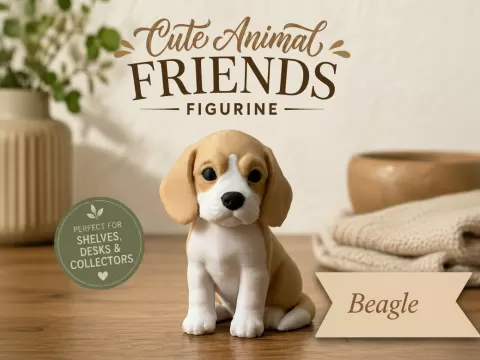 Beagle Cute Animal Friends Figurine