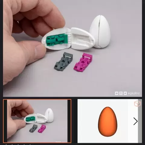 tiny racecar that fits inside easter egg - Alex Oates