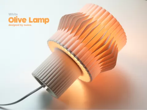 White Olive Lamp