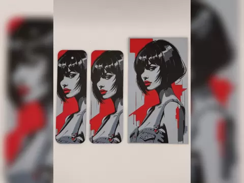 Red Lips Denim Glare hueforge Portrait Set