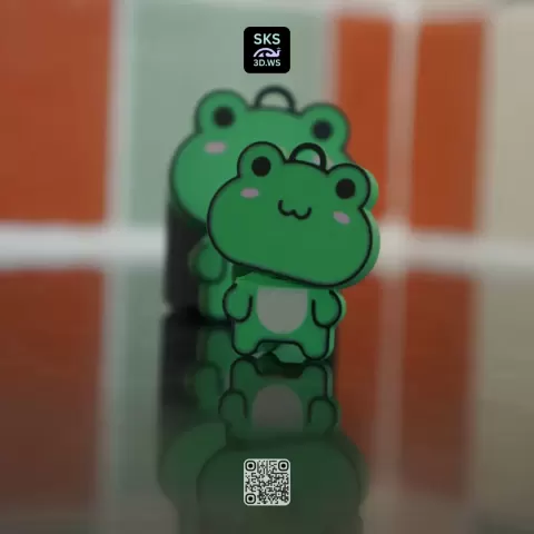 Frog Wiggle Head Keyring
